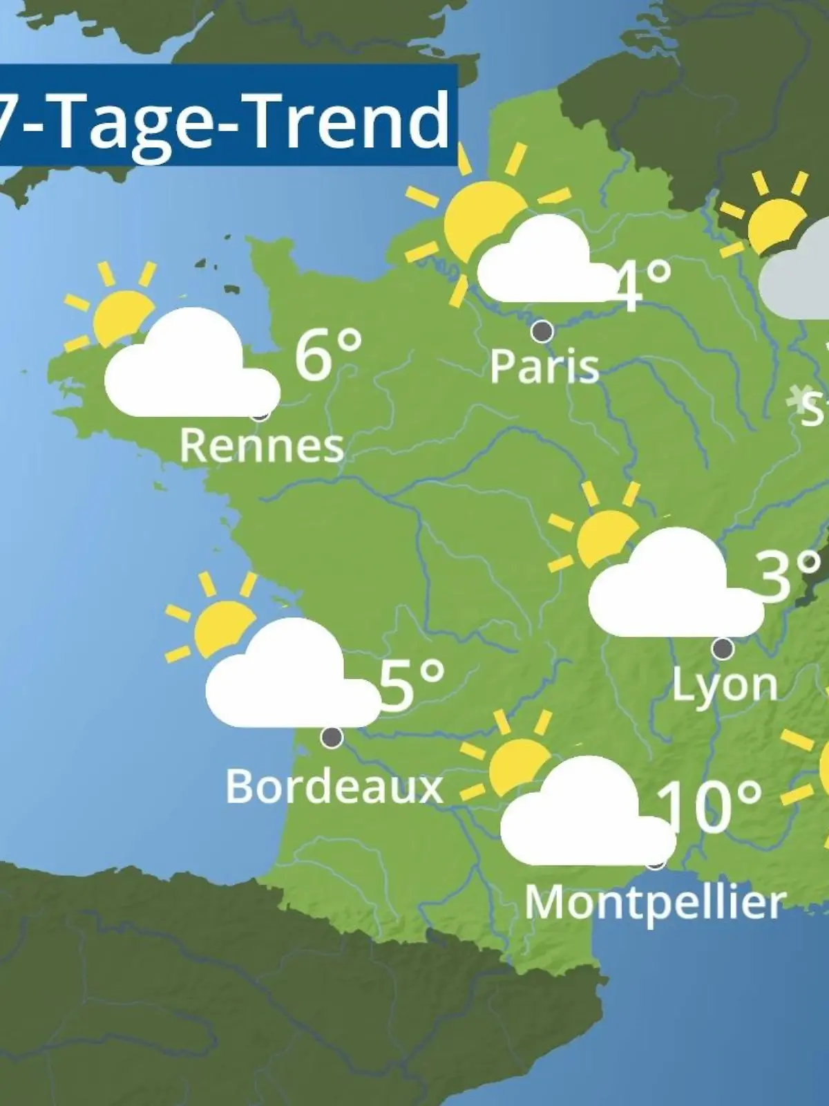 Bild zu: "Frankreich: Wie wird das Wetter?"