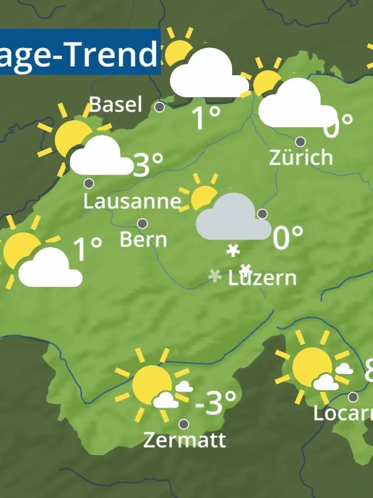 Bild zu: "Schweiz: Wie wird das Wetter?"