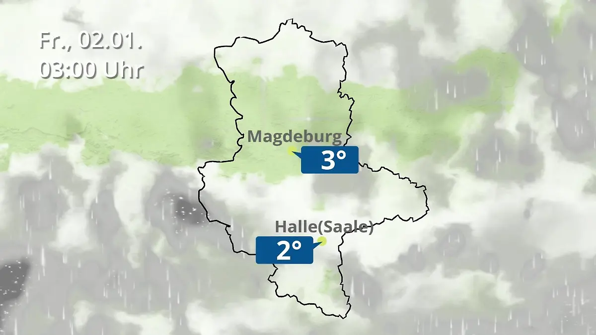 Sachsen-Anhalt: Wie wird das Wetter? Regen und Wolkenfilm für Halle und Magdeburg