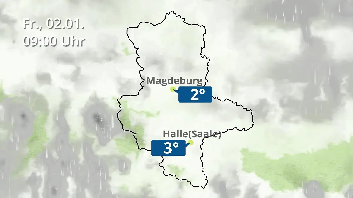 Sachsen-Anhalt: Wie wird das Wetter? Regen und Wolkenfilm für Halle und Magdeburg