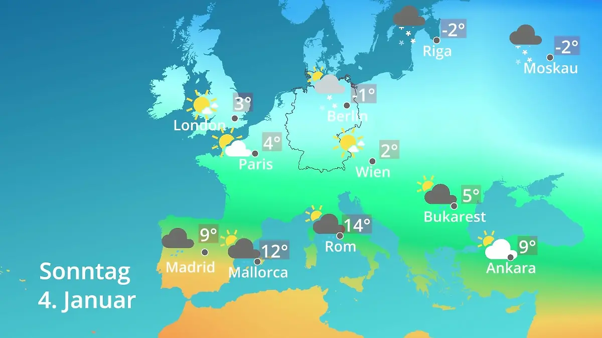 Europa: Wie wird das Wetter? Prognose: Temperaturen von Spanien bis zur Türkei