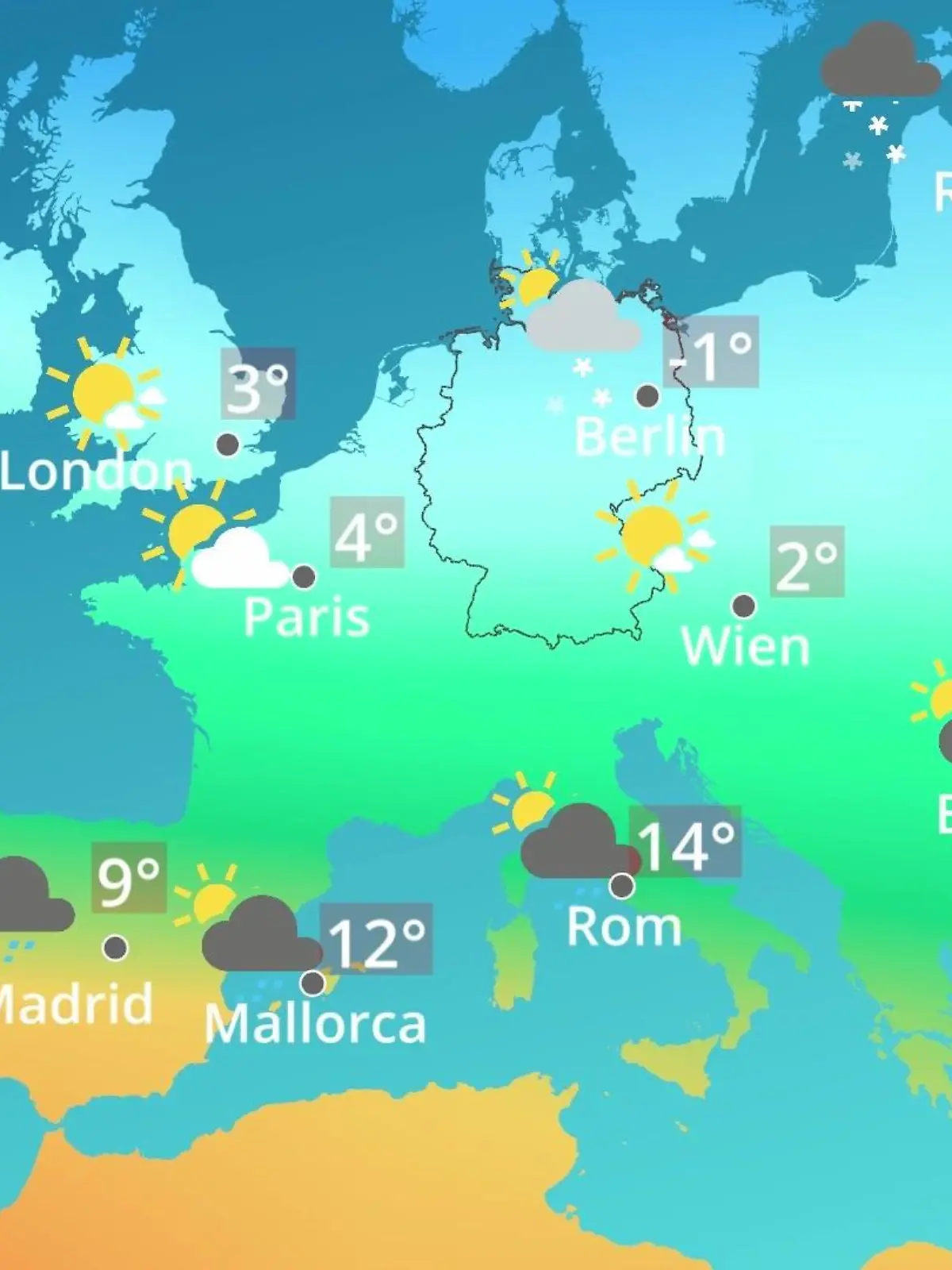 Bild zu: "Europa: Wie wird das Wetter?"