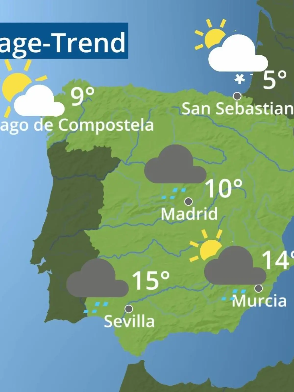 Bild zu: "Spanien: Wie wird das Wetter?"