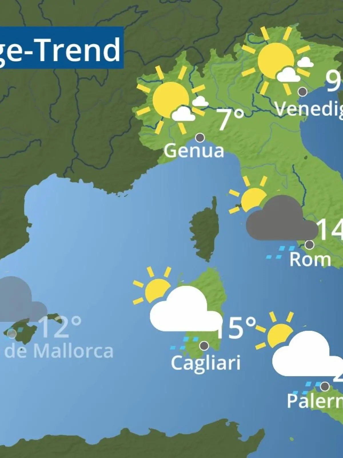 Bild zu: "Italien: Wie wird das Wetter?"