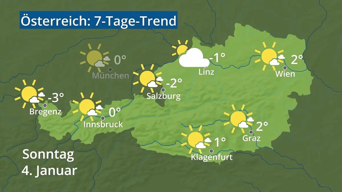 Österreich: Wie wird das Wetter? Video 7-Tage-Trend: Wien, Salzburg, Innsbruck