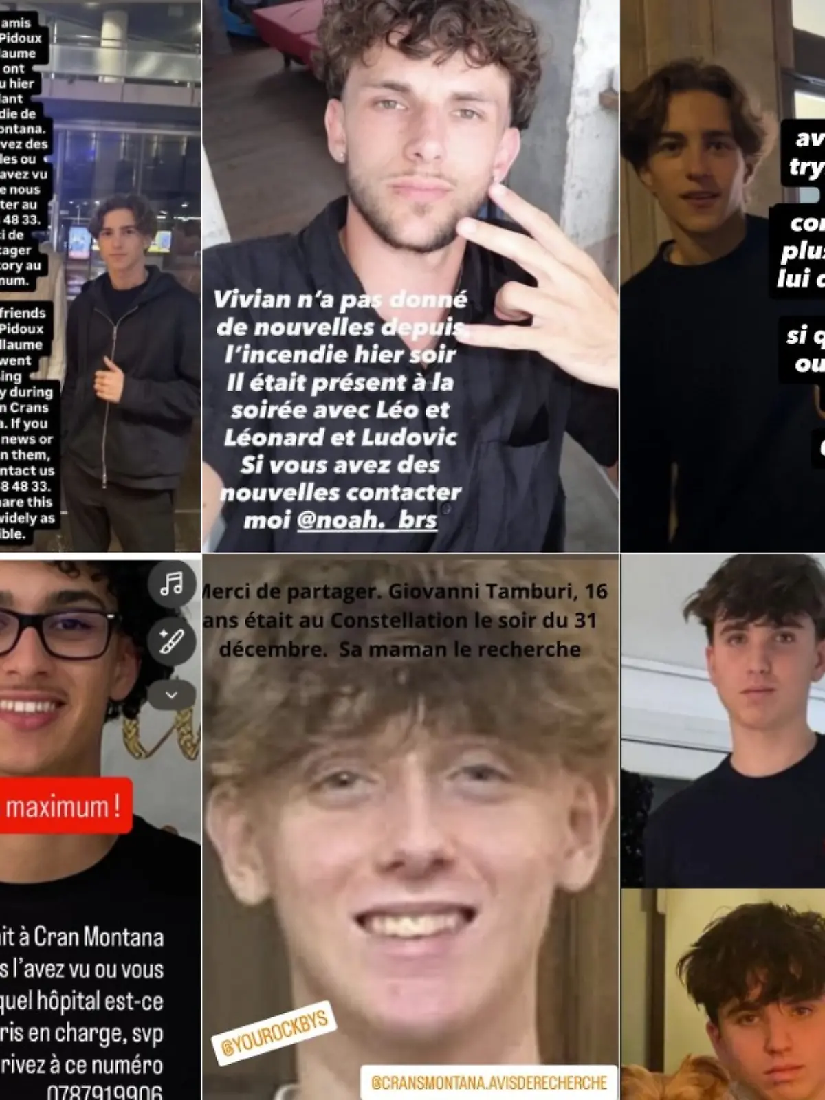 Viele jungen Menschen werden noch immer nach dem Brand-Unglück in der Schweiz vermisst.