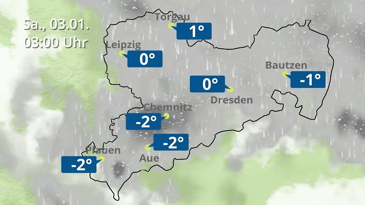 Sachsen: Wie wird das Wetter? Regen- und Wolkenfilm für Chemnitz, Dresden und Leipzig