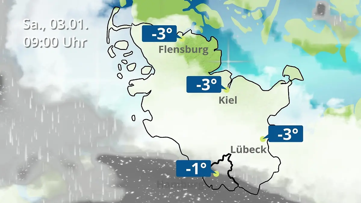 Hamburg, Schleswig-Holstein: Wie wird das Wetter? Regen- und Wolkenfilm für die Nordsee- und Ostseeküste