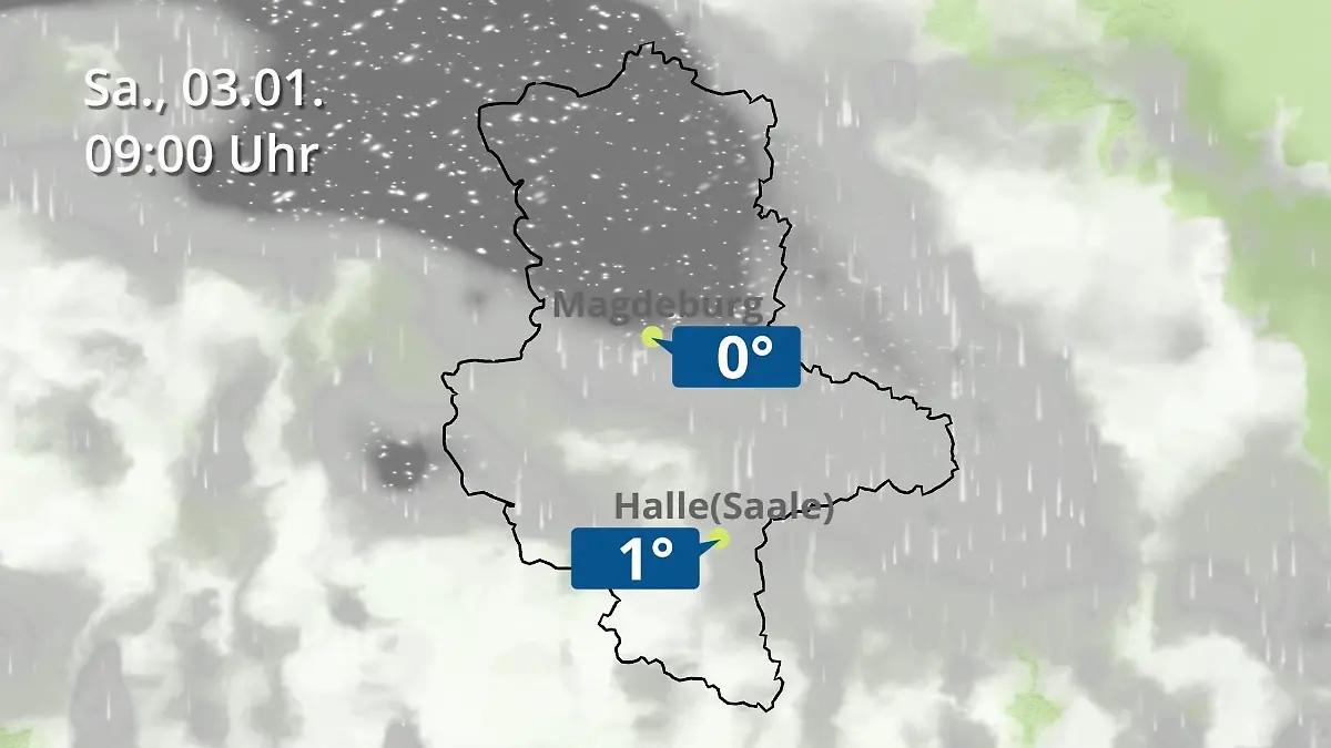 Sachsen-Anhalt: Wie wird das Wetter? Regen und Wolkenfilm für Halle und Magdeburg