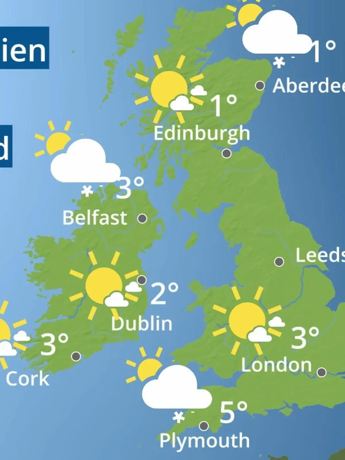Bild zu: "England, Schottland, Wales: Wie wird das Wetter?"