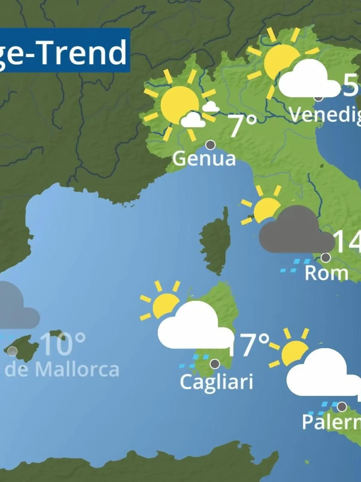 Bild zu: "Italien: Wie wird das Wetter?"