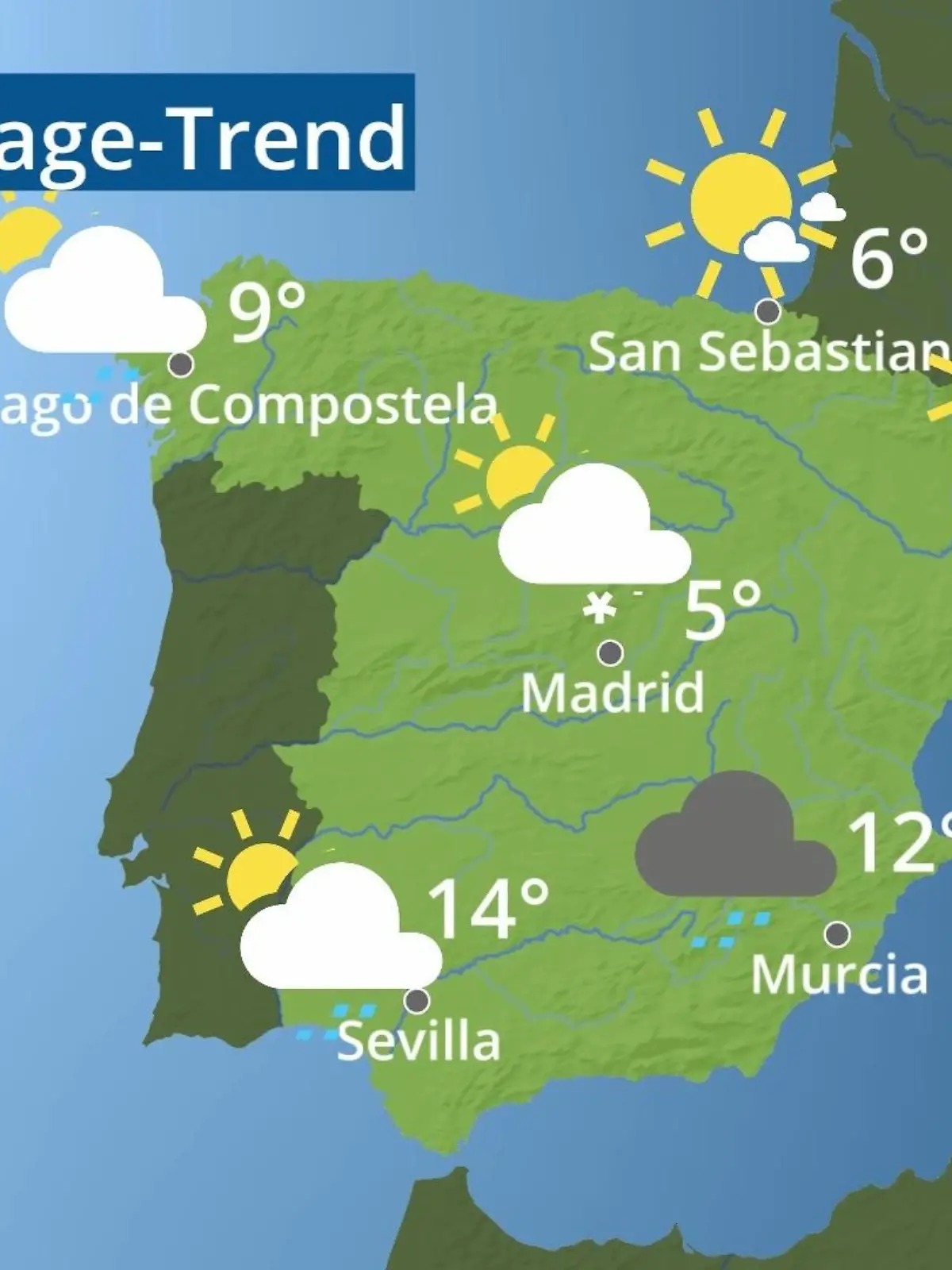 Bild zu: "Spanien: Wie wird das Wetter?"