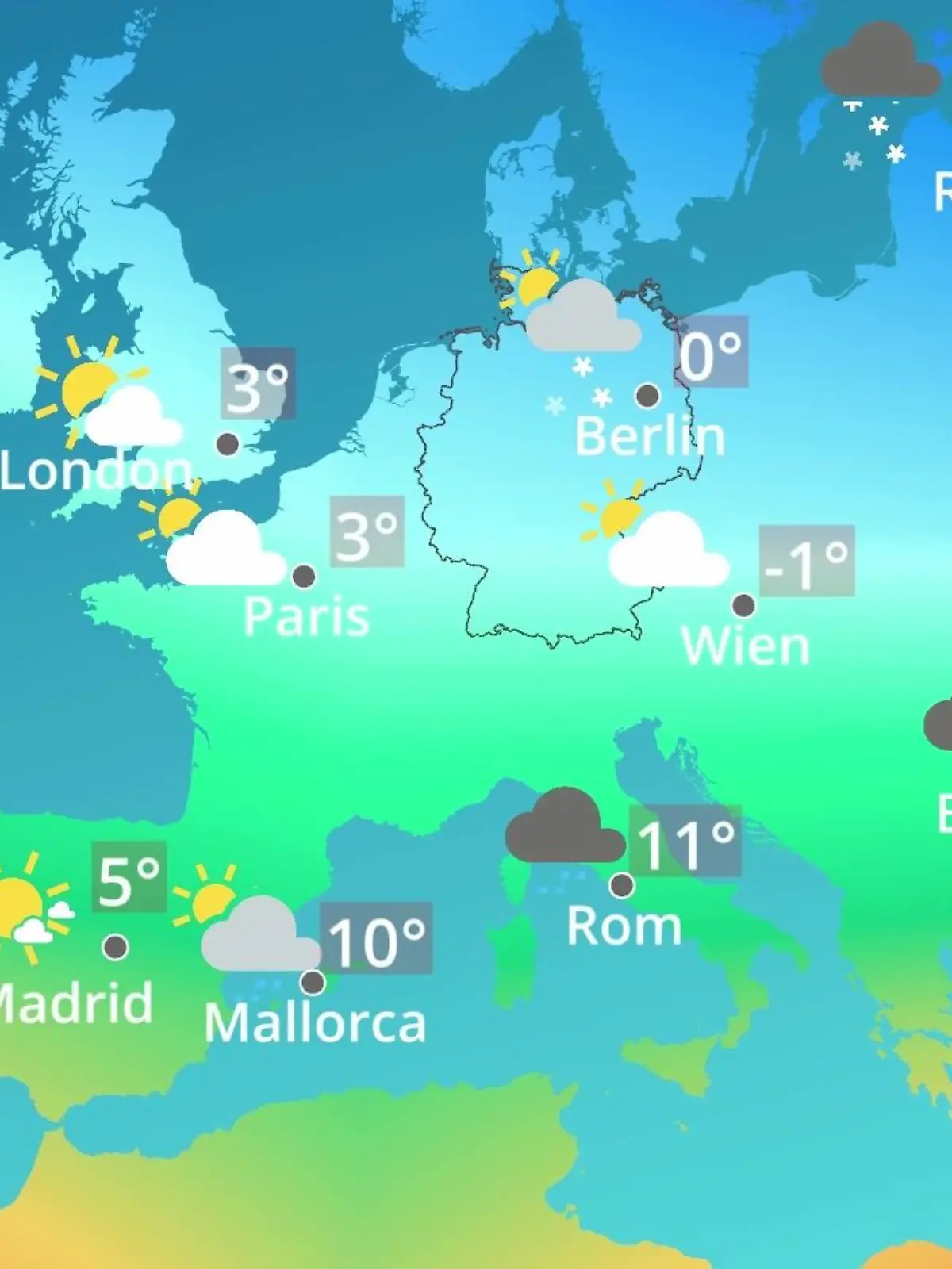 Bild zu: "Europa: Wie wird das Wetter?"