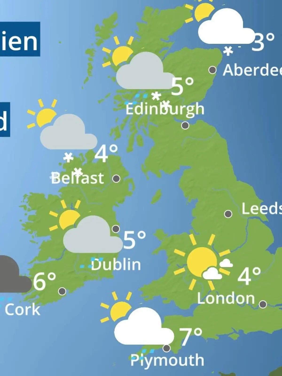 Bild zu: "England, Schottland, Wales: Wie wird das Wetter?"