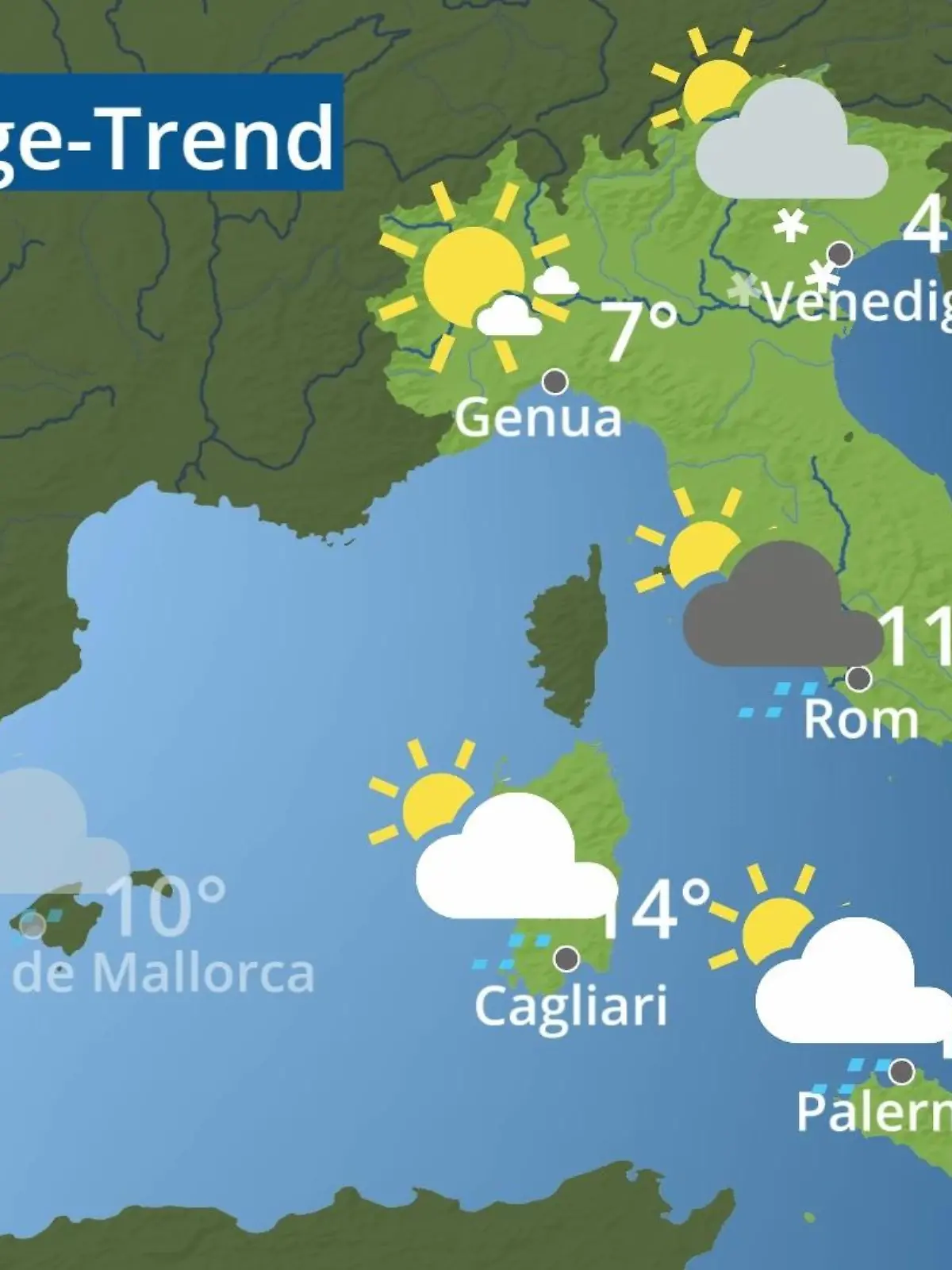 Bild zu: "Italien: Wie wird das Wetter?"