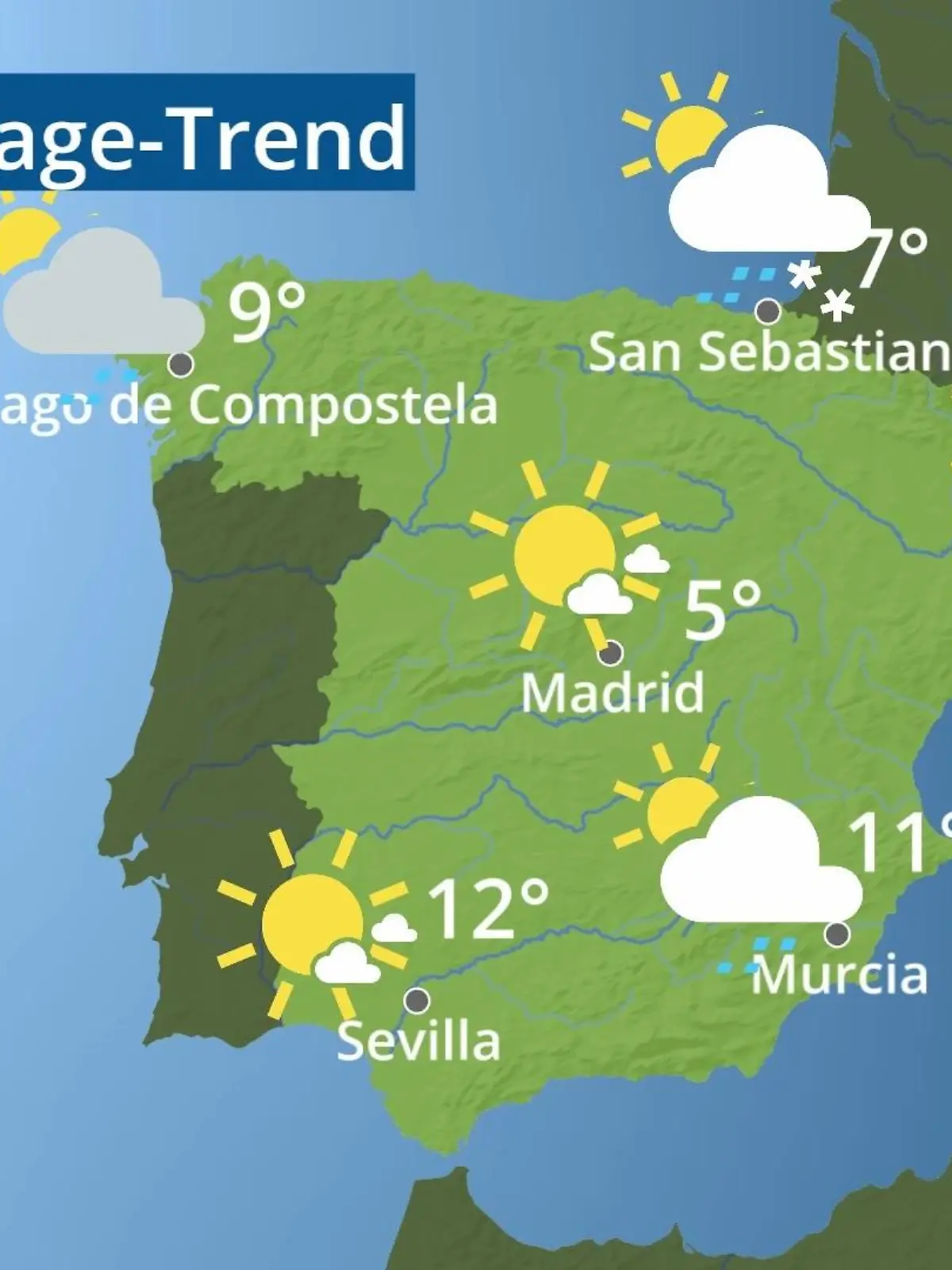 Bild zu: "Spanien: Wie wird das Wetter?"