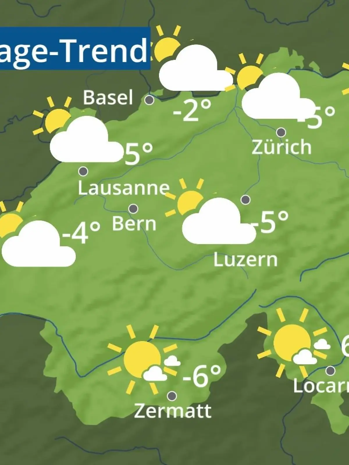 Bild zu: "Schweiz: Wie wird das Wetter?"