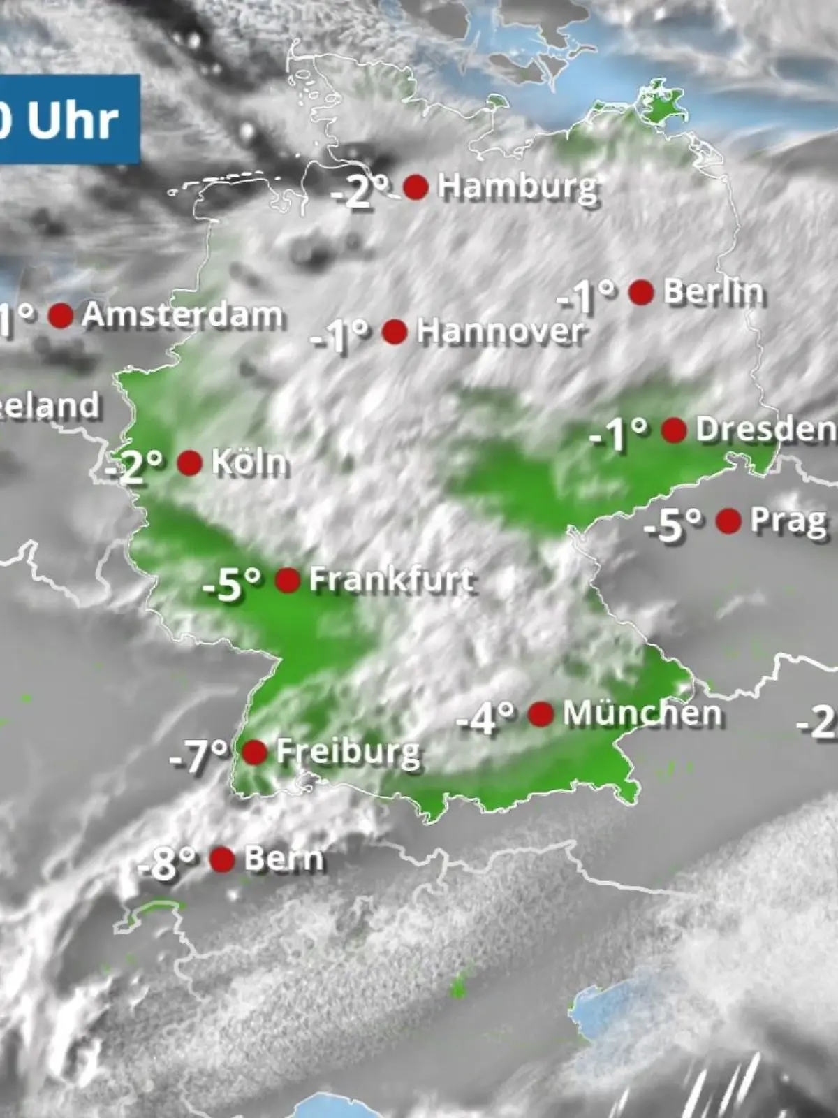 Bild zu: "Schneeschauer, aber zunehmend klarer"