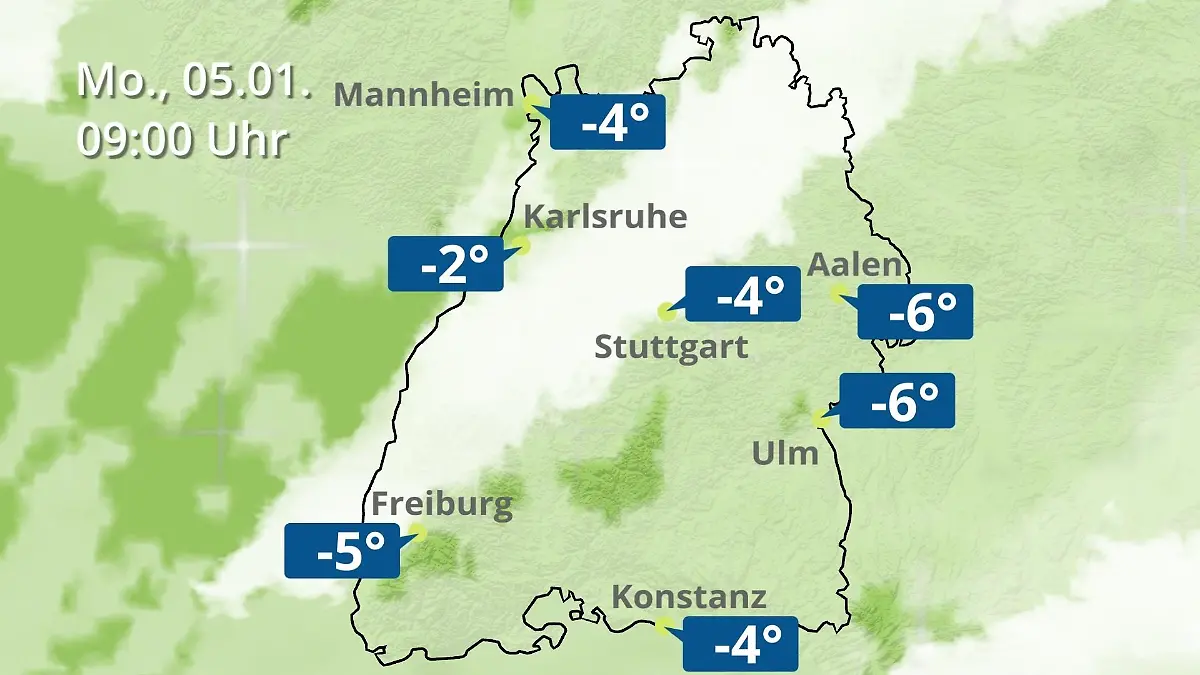 Baden-Württemberg: Wie wird das Wetter? Regen- und Wolkenfilm für Stuttgart, Mannheim und Karlsruhe