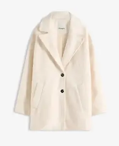 Kurzer Bouclé-Mantel, oversized