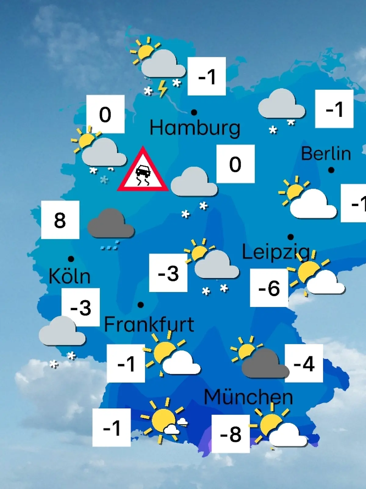 Bild zu: "Winterchaos legt nach – im Norden drohen jetzt bis zu 30 Zentimeter Schnee! "