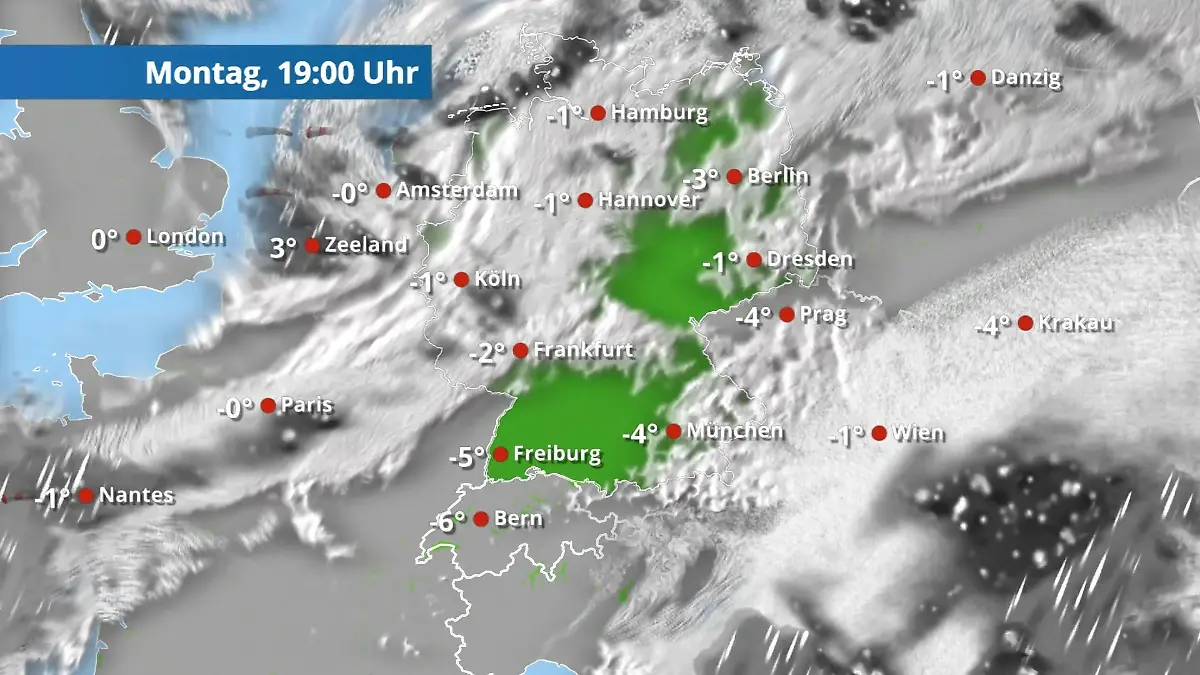 Schauerschwerpunkt bleibt zunächst der Norden Der Regen- und Wolkenfilm für 48 Stunden