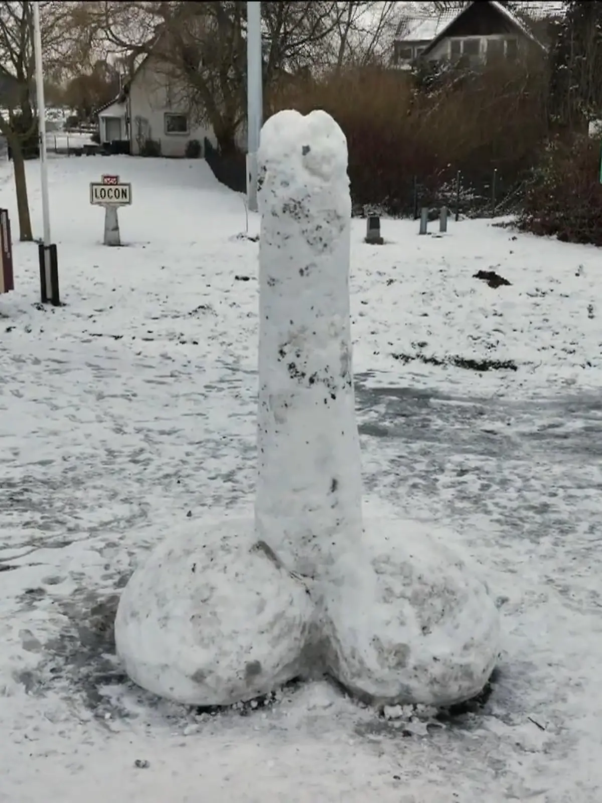 Bild zu: "Schneepenis in Menden"