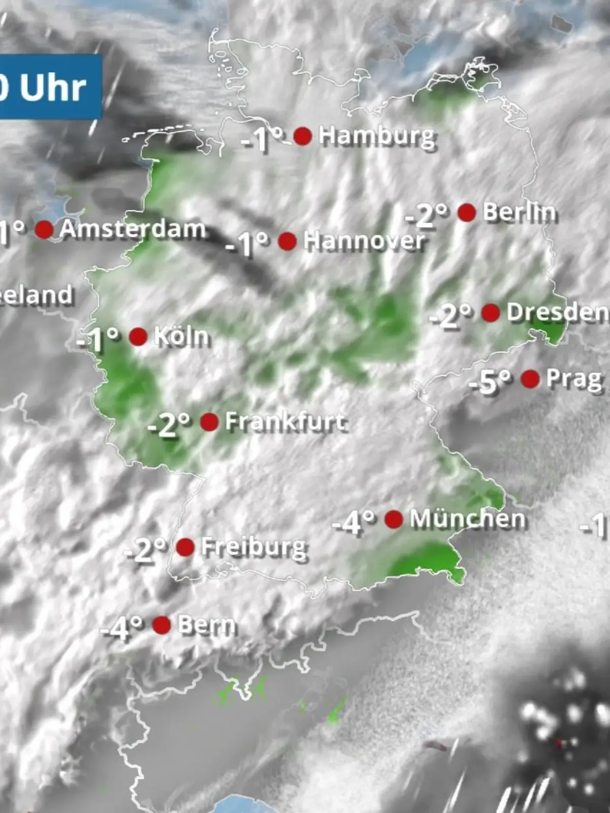 Bild zu: "Meist bedeckt mit Schnee im Norden"