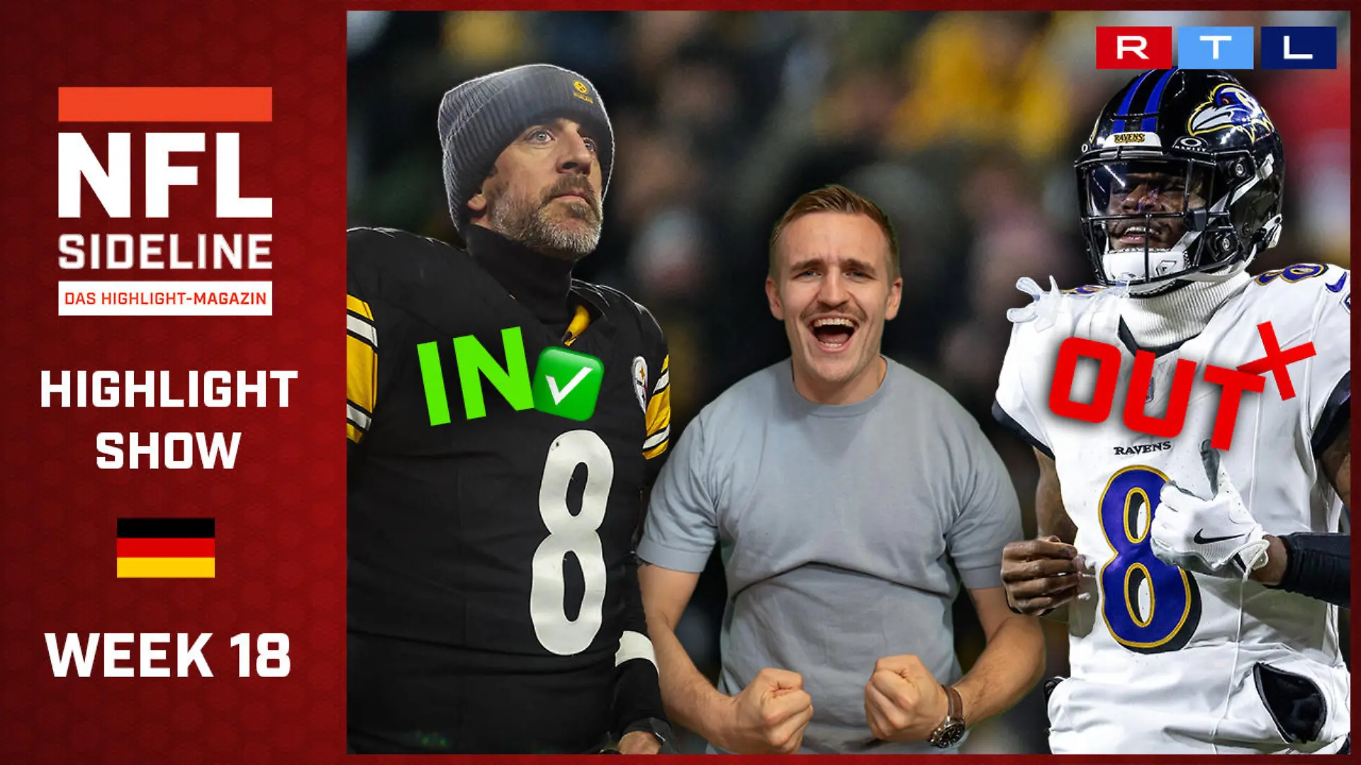 Playoff-Showdown! Völlig verrücktes Duell zwischen Rodgers und Lamar „NFL Sideline – Das Highlight-Magazin“