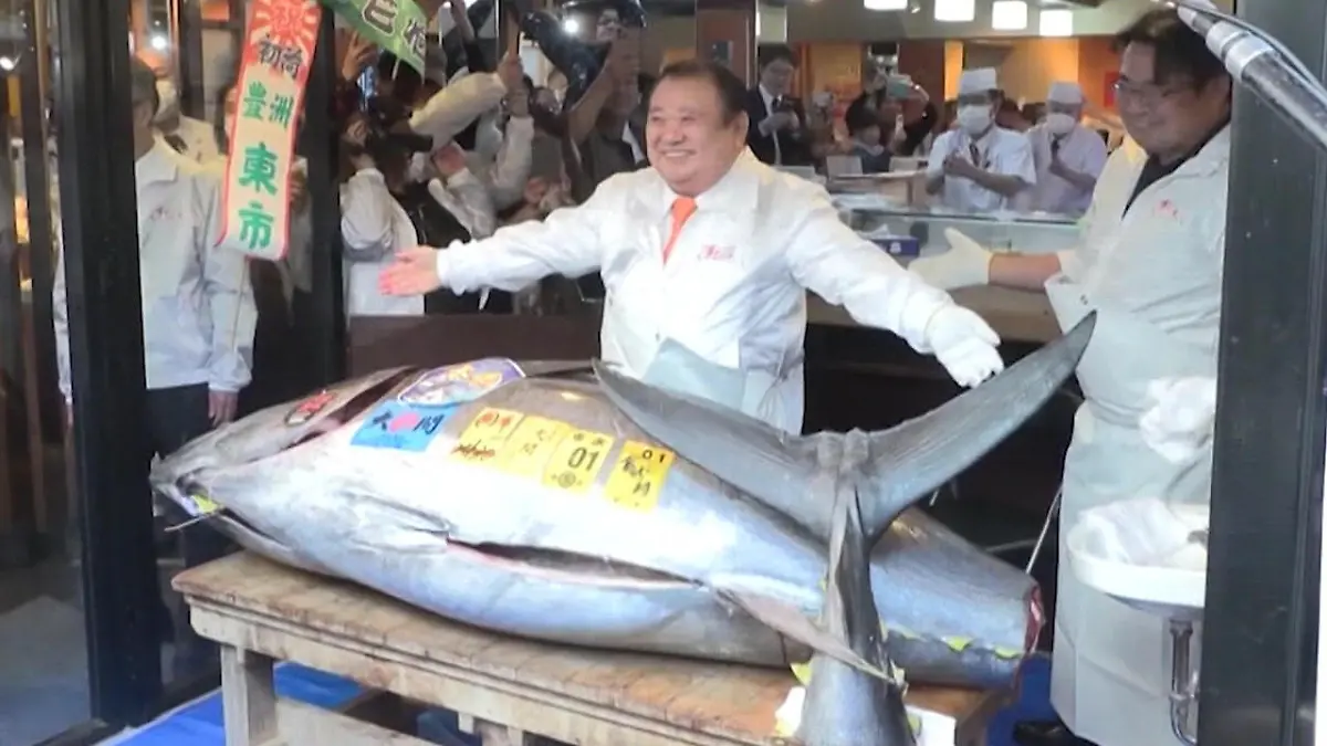 2,8 Millionen Euro! Dieser Thunfisch-Koloss bricht alle Rekorde  Besonderer Fang bei Neujahrsauktion