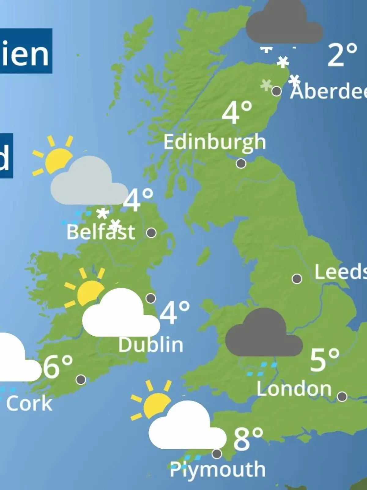Bild zu: "England, Schottland, Wales: Wie wird das Wetter?"