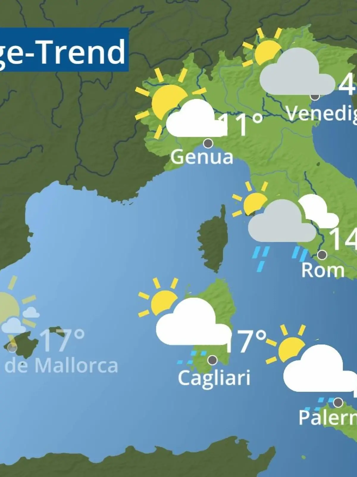 Bild zu: "Italien: Wie wird das Wetter?"