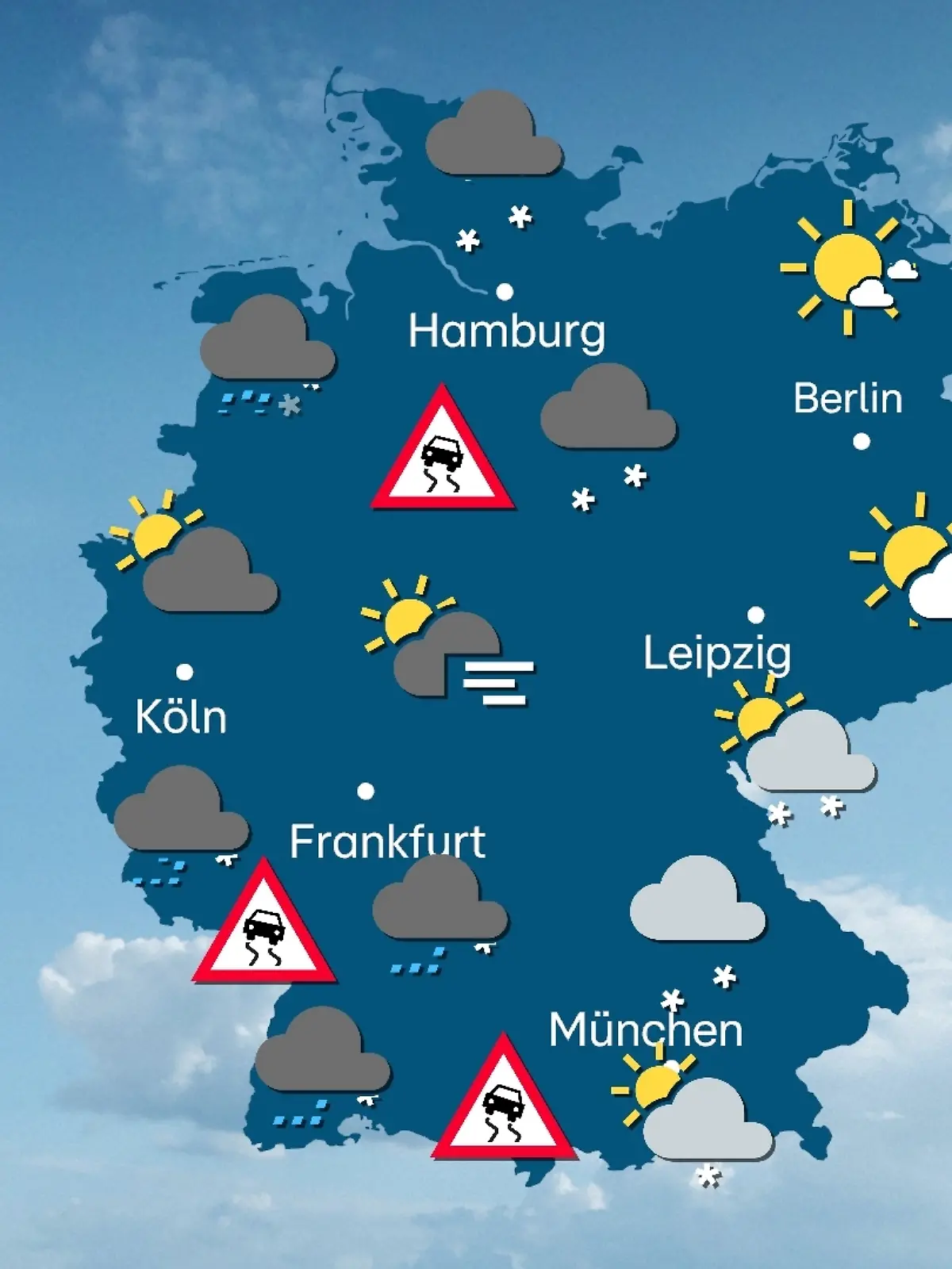 Bild zu: "Die Winterbombe kommt! Besser nicht Autofahren"