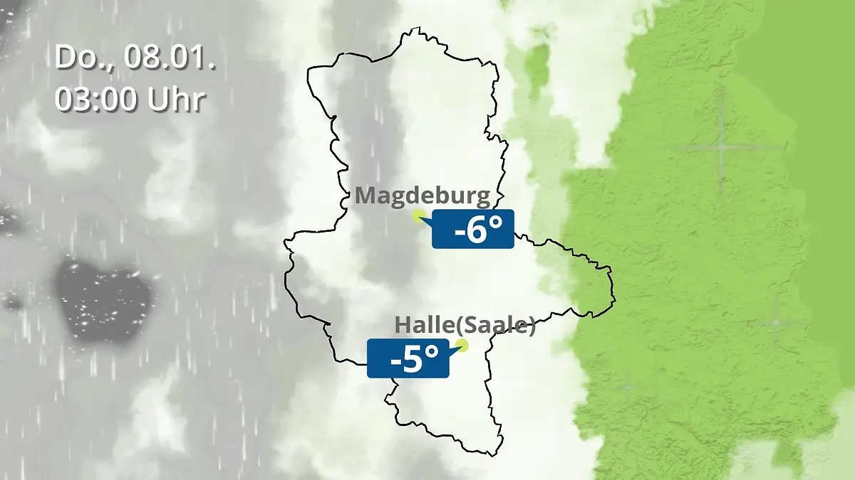 Sachsen-Anhalt: Wie wird das Wetter? Regen und Wolkenfilm für Halle und Magdeburg