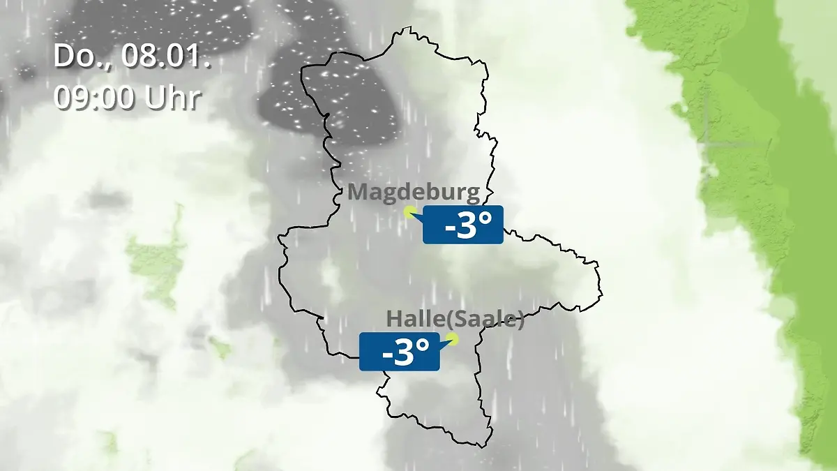 Sachsen-Anhalt: Wie wird das Wetter? Regen und Wolkenfilm für Halle und Magdeburg