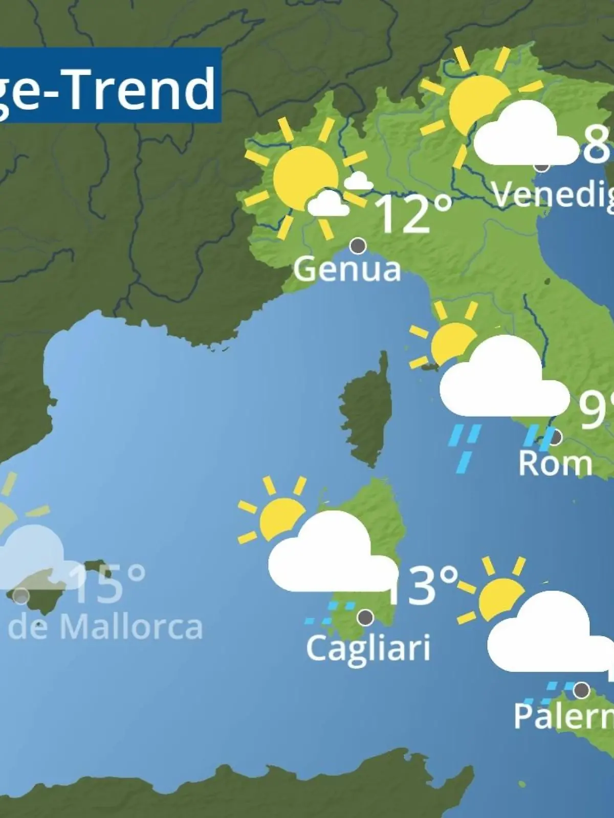 Bild zu: "Italien: Wie wird das Wetter?"