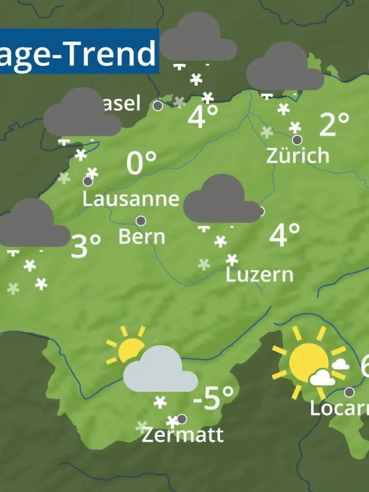 Bild zu: "Schweiz: Wie wird das Wetter?"