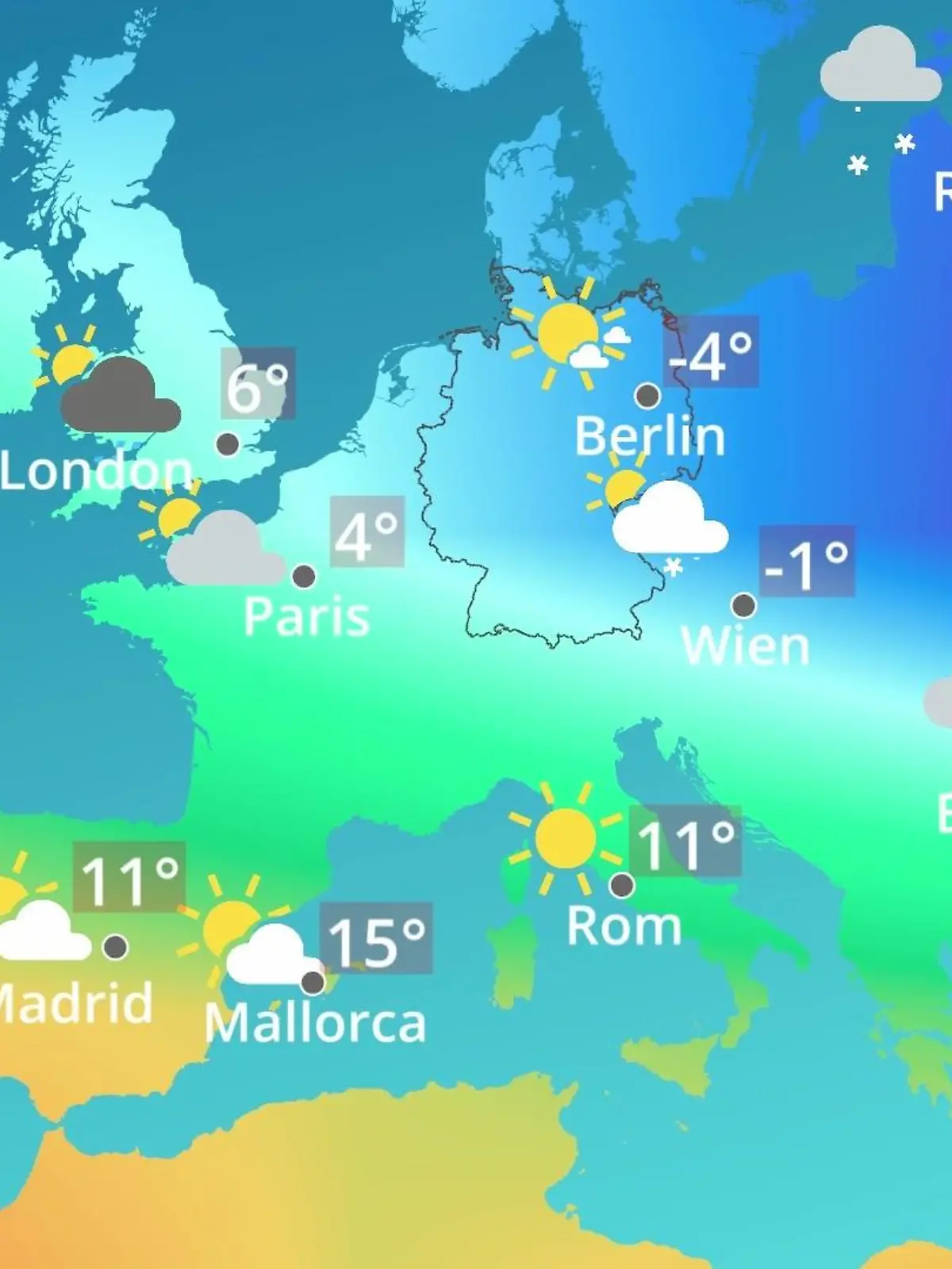 Bild zu: "Europa: Wie wird das Wetter?"