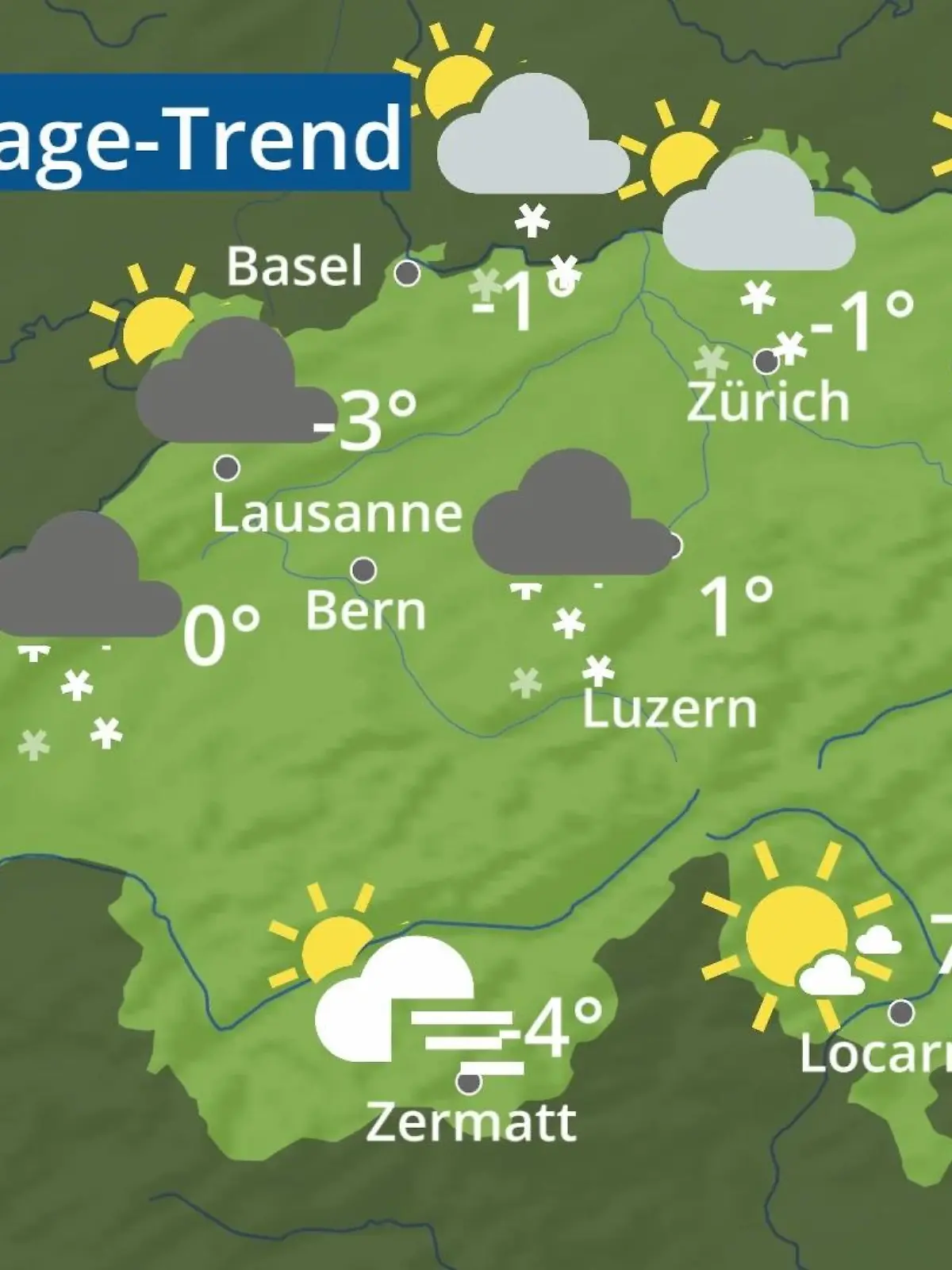 Bild zu: "Schweiz: Wie wird das Wetter?"