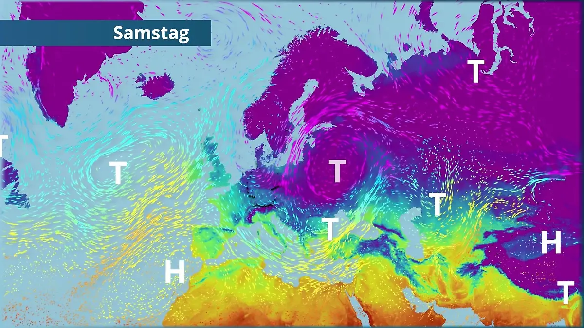 Prognose vom 9. Januar Der Strömungsfilm für Europa für 5 Tage