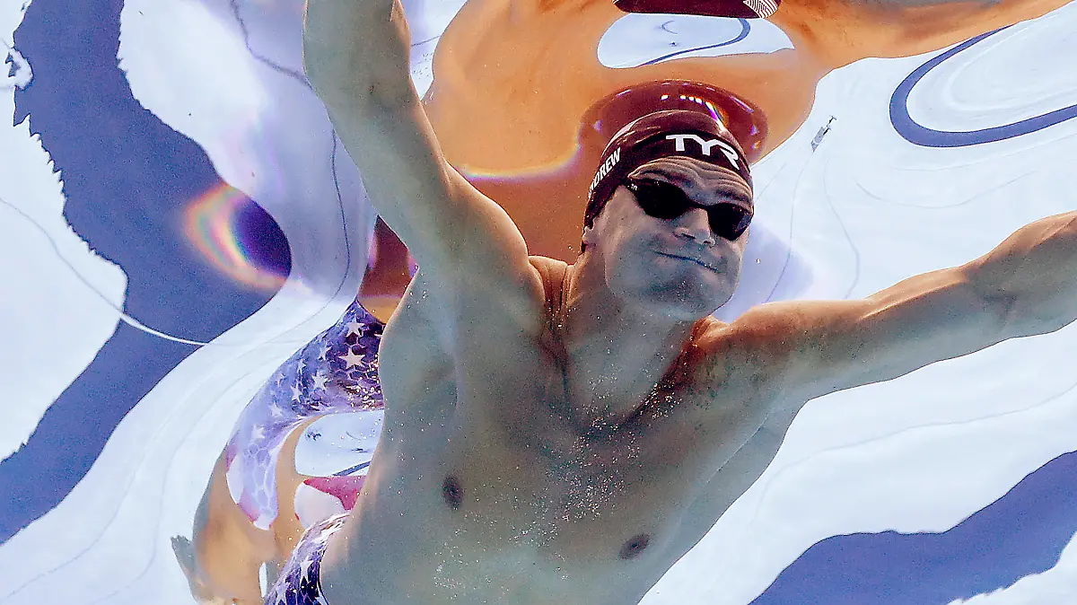TOKYO, JAPAN - JULY 29: Michael Andrew of Team United States competes in the Men's 200m Individual Medley Semifinal on day six of the Tokyo 2020 Olympic Games at Tokyo Aquatics Centre on July 29, 2021 in Tokyo, Japan. (Photo by Clive Rose/Getty Images)