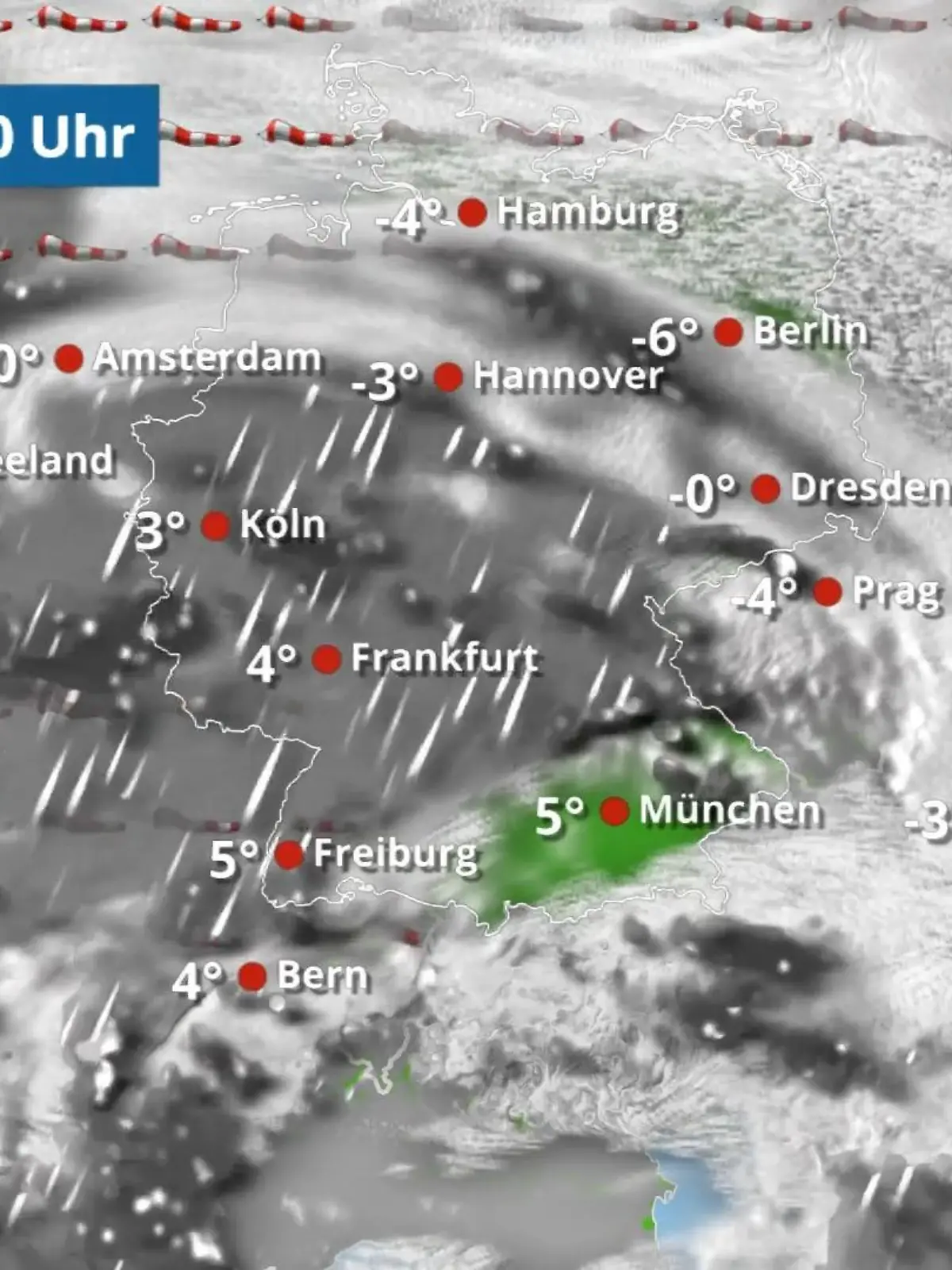Bild zu: "Schnee breitet sich jetzt wieder südwärts aus"