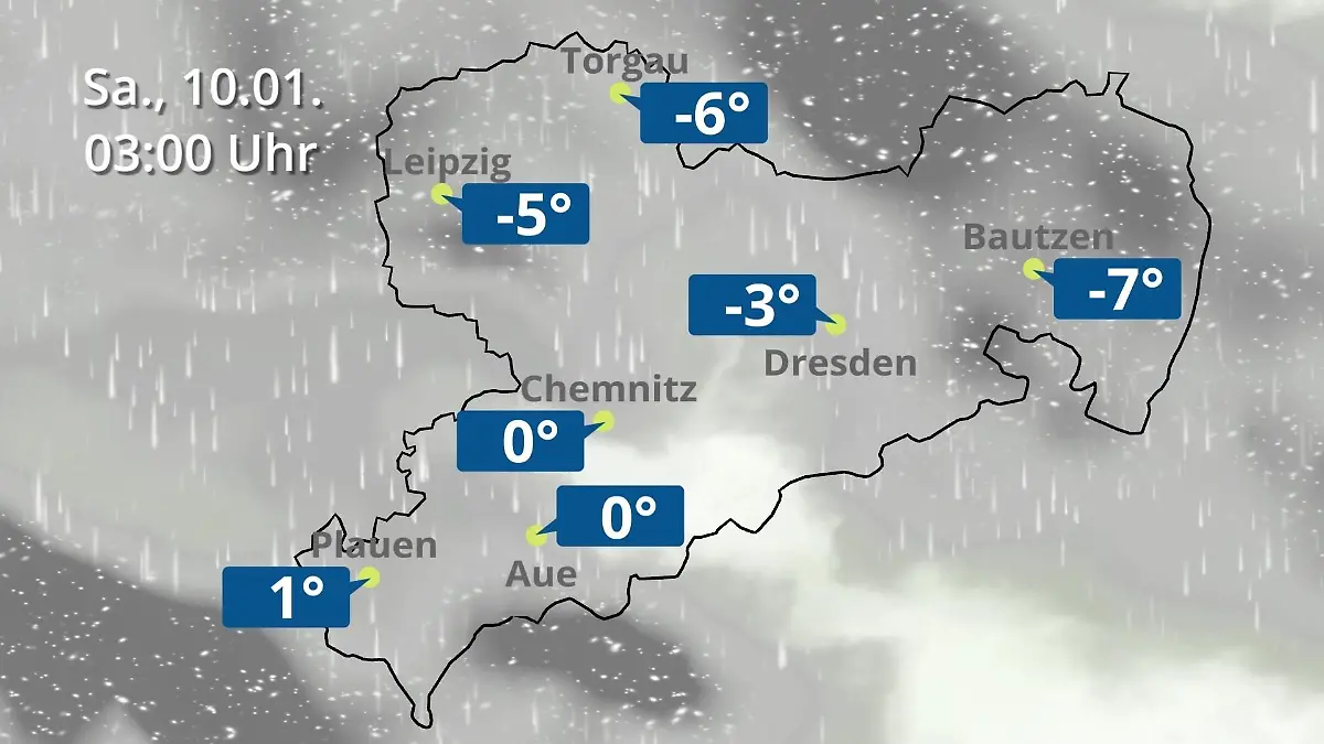 Sachsen: Wie wird das Wetter? Regen- und Wolkenfilm für Chemnitz, Dresden und Leipzig
