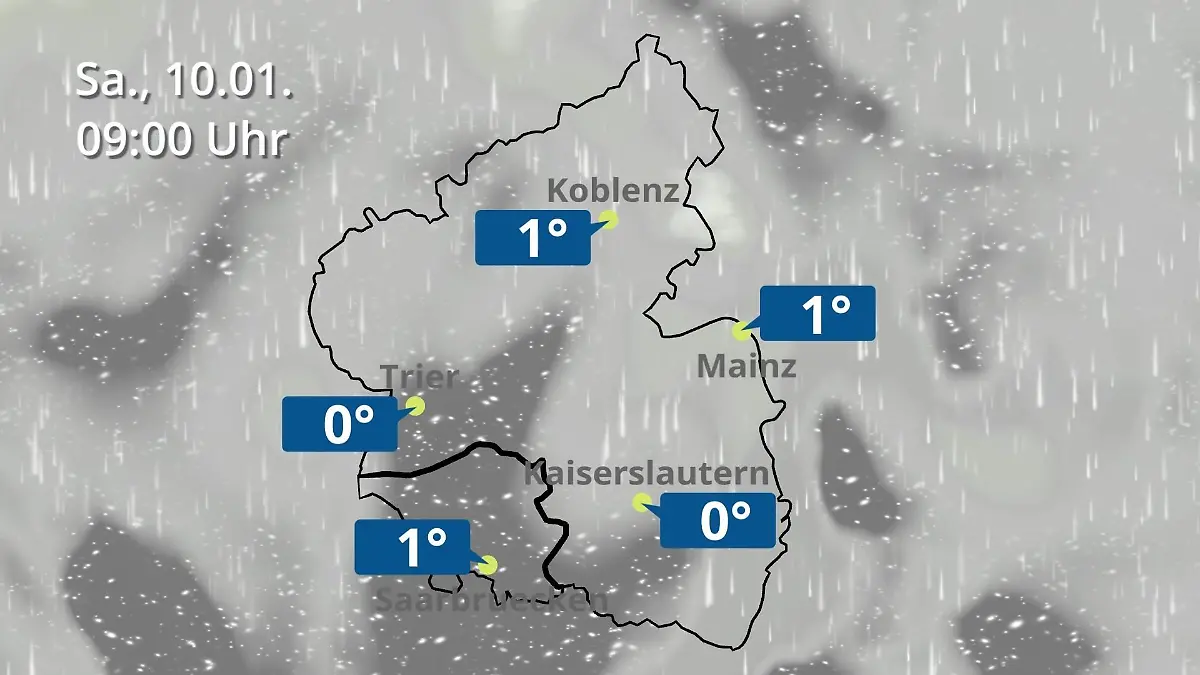 Rheinland-Pfalz, Saarland: Wie wird das Wetter? Regen- und Wolkenfilm für Mainz, Koblenz und Trier