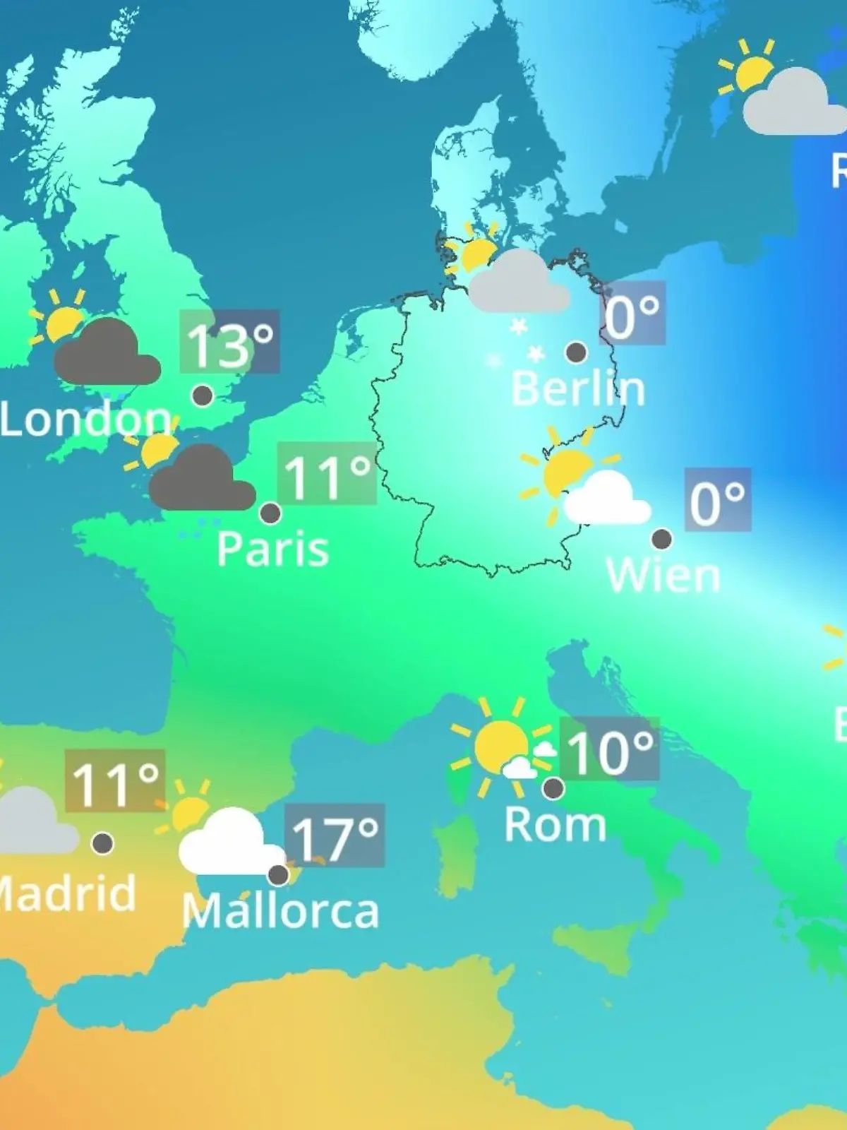 Bild zu: "Europa: Wie wird das Wetter?"