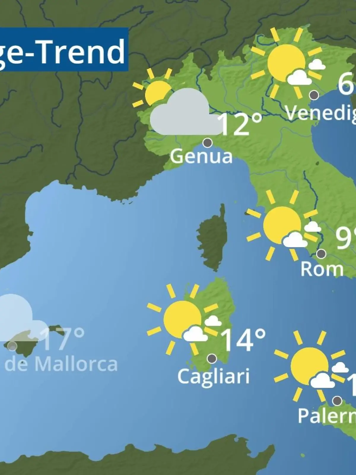 Bild zu: "Italien: Wie wird das Wetter?"