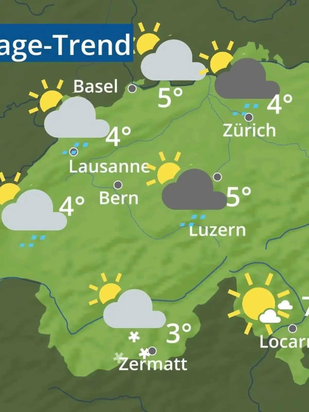Bild zu: "Schweiz: Wie wird das Wetter?"