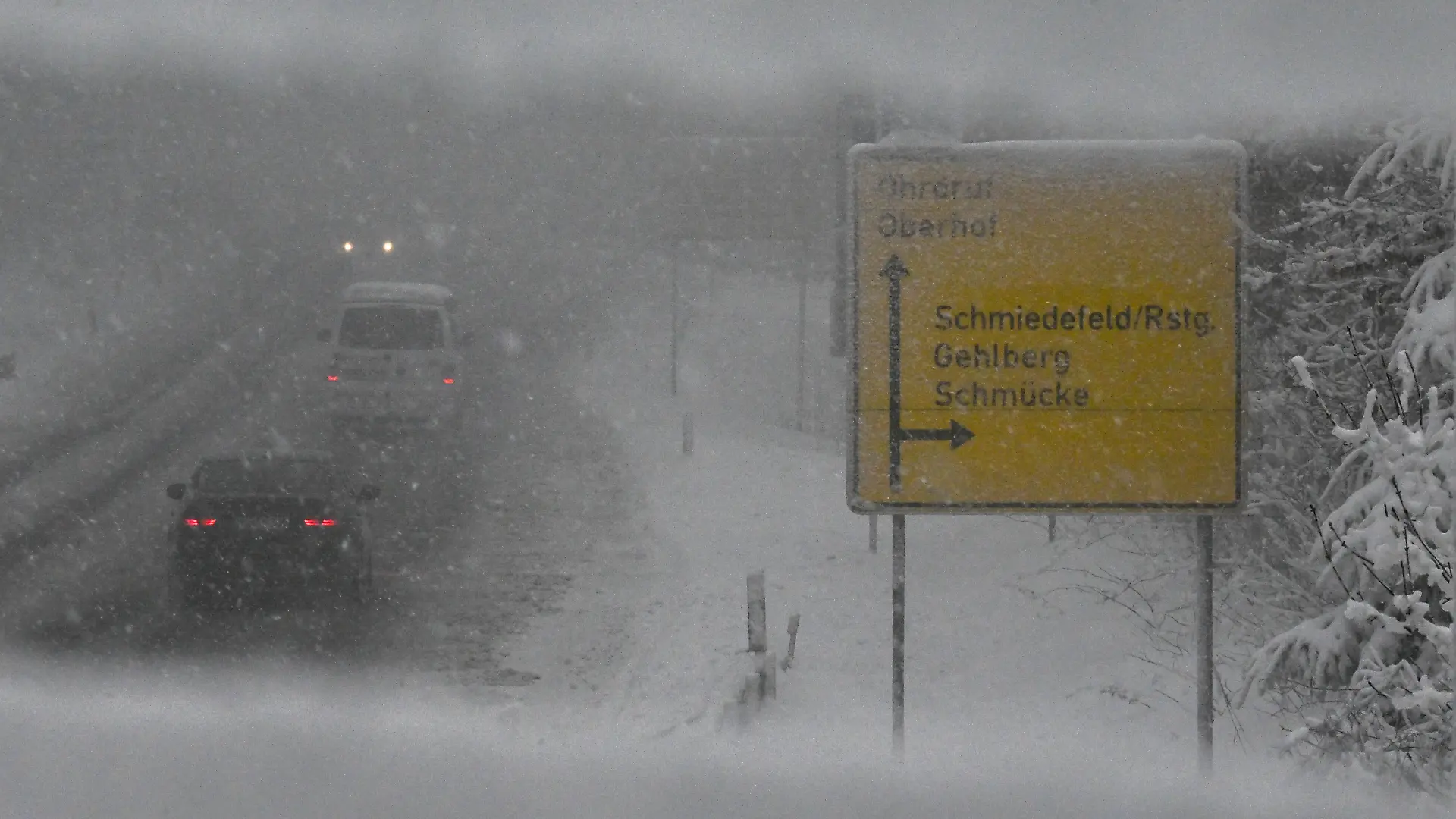 Winterwetter - Sturmtief Elli - Oberhof
