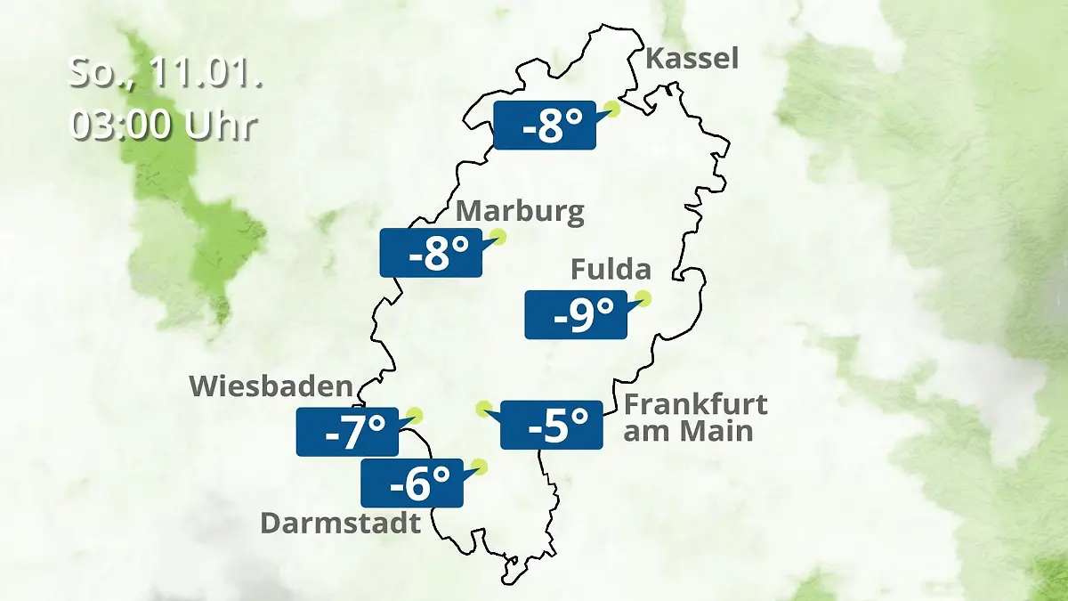 Hessen: Wie wird das Wetter? Regen- und Wolkenfilm für Frankfurt am Main und Wiesbaden