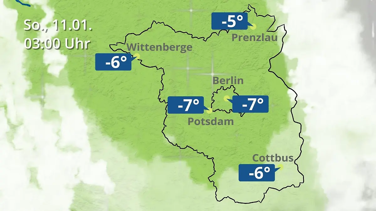 Berlin und Brandenburg: Wie wird das Wetter? Regen- und Wolkenfilm für Potsdam, Cottbus und Wittenberge